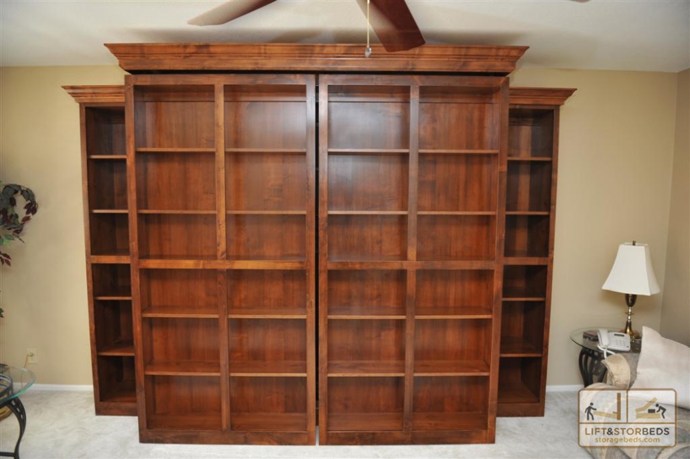 Browse Murphy Wall Beds For, Madison Bifold Bookcase Murphy Bed