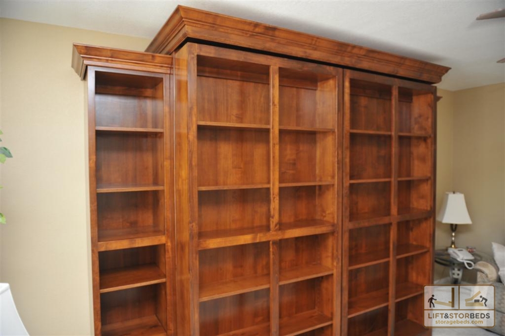 Browse Murphy Wall Beds For, Murphy Bed With Sliding Bookcases To Conceal