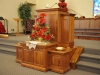 Solid walnut church alter with pulpit