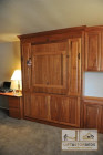 Custom Mahogany Wallbed With Raised Panel Face And Folding Table