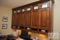 Custom Raised Panel Cabinets In Home Office