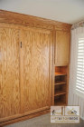 Wooden Wall bed and Side Cabinet