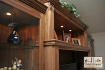 Custom Entertainment Cabinets with accent lighting 