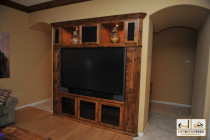 Entertainment Center built in to nitche Solid Alder 