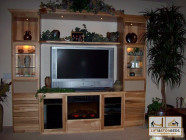 Custom Entertainment Center Arizona with shelves and drawers