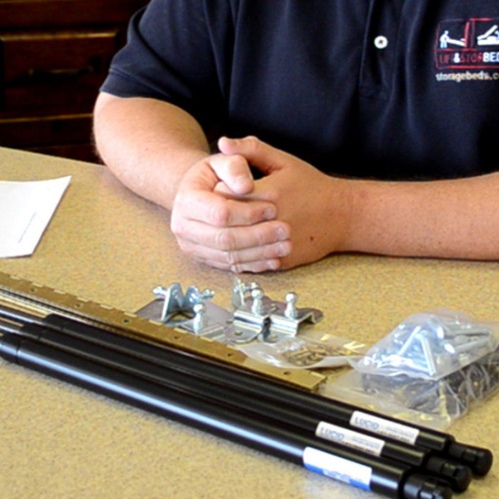 Library Bed BC2 Sliding DIY Hardware Kit Lift & Stor Beds